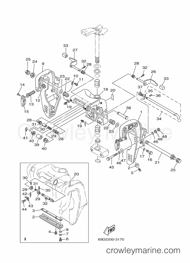 Yamaha Motors E60HMHDL (69D2) [060] - BRACKET 1