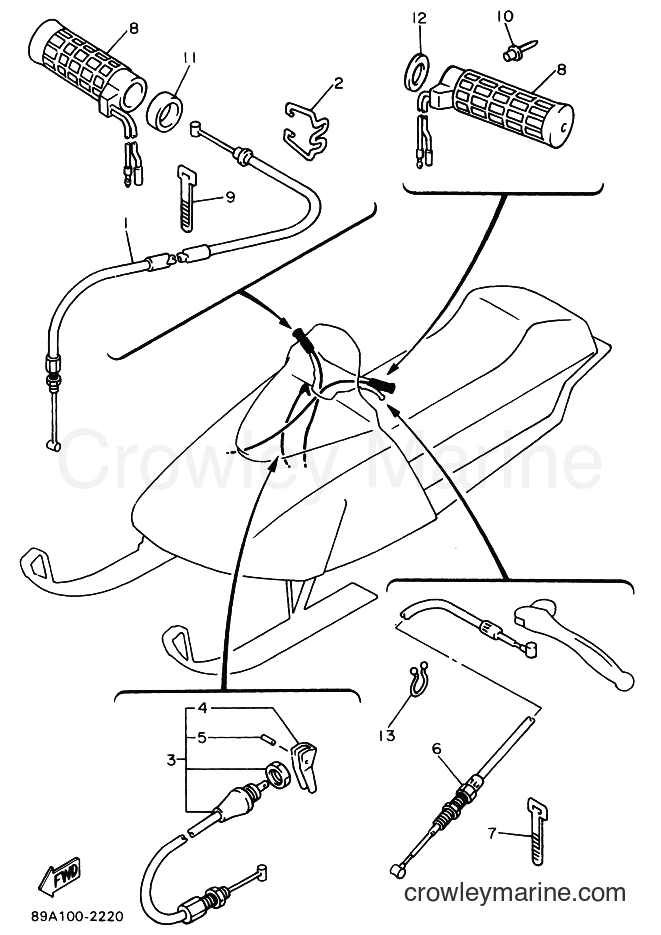 Yamaha Motors VX750ST (8BX1) [020] - CONTROL CABLE
