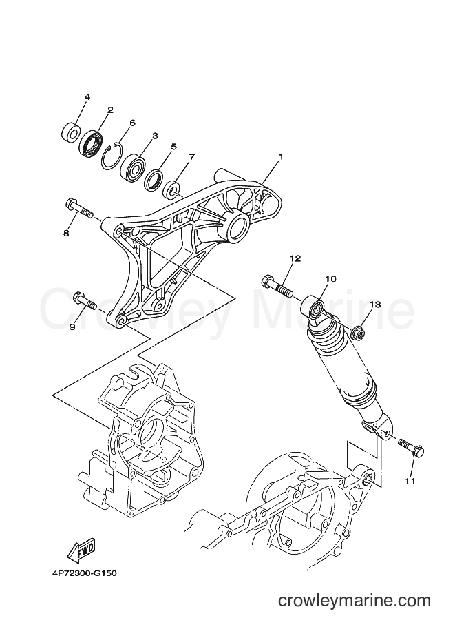 2009 Scooter XC125E - XC125E (4P75) [010] - REAR ARM & SUSPENSION