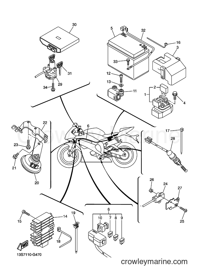 2010 Sport Bike YZF-R6 - YZF-R6 (13SS) [010] - ELECTRICAL 2
