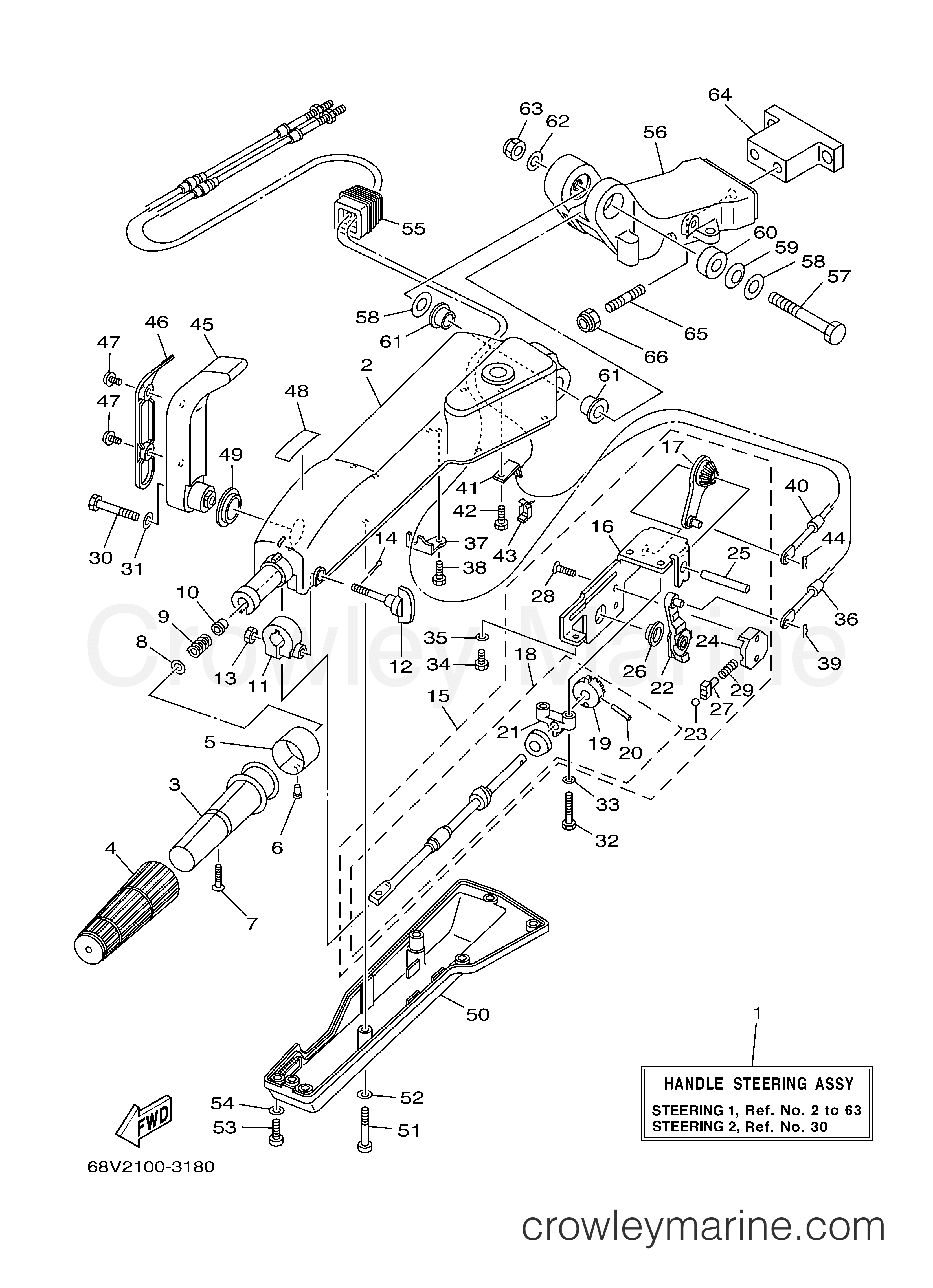 Yamaha Motors F115TLRC - STEERING 1