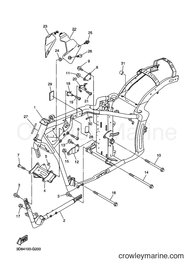 Yamaha Motors XVS1300CT (5S69) [020] - FRAME