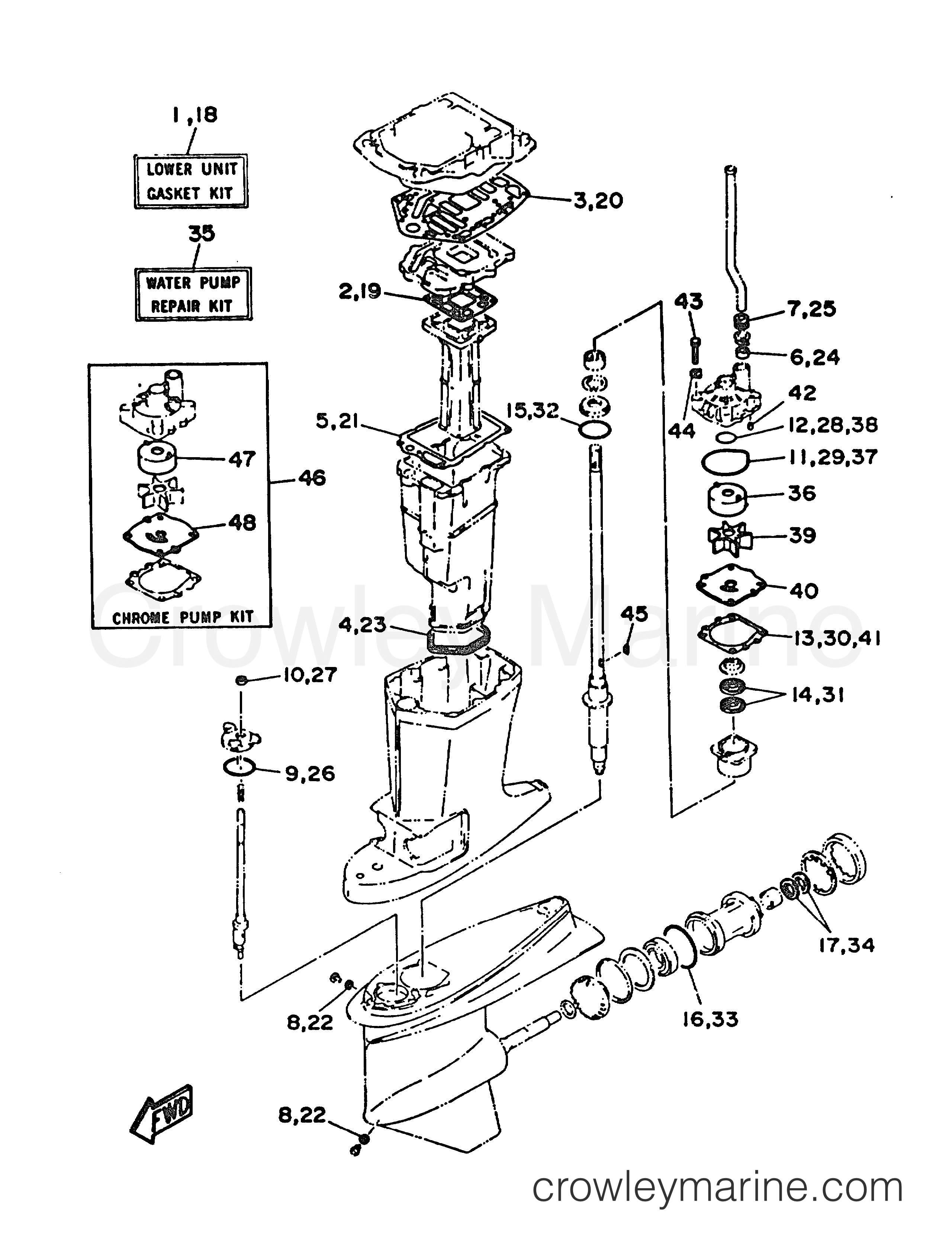 Yamaha Motors L130TXRU - REPAIR KIT 2