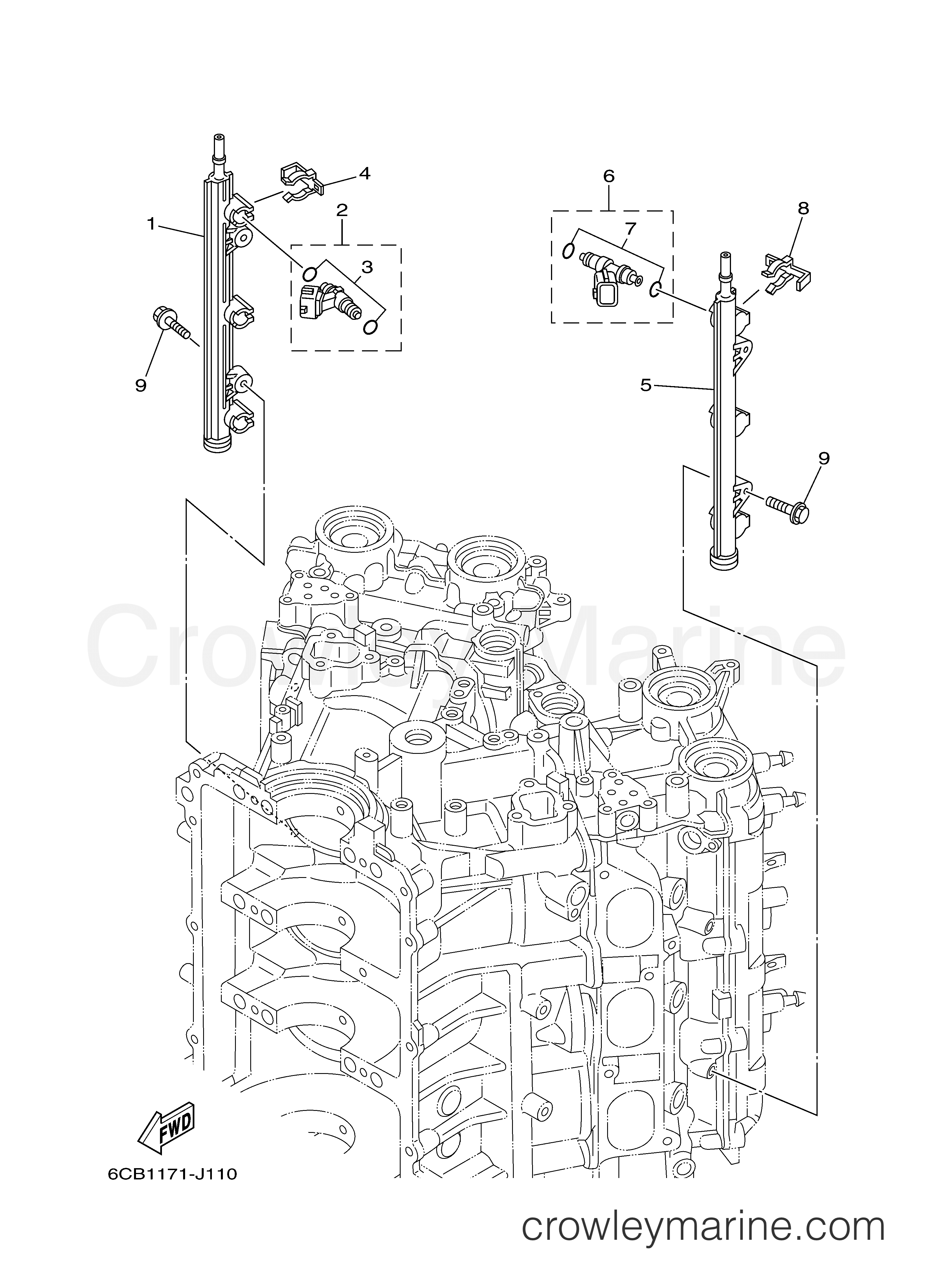 Yamaha Motors LF250UCA - THROTTLE BODY ASSY 2