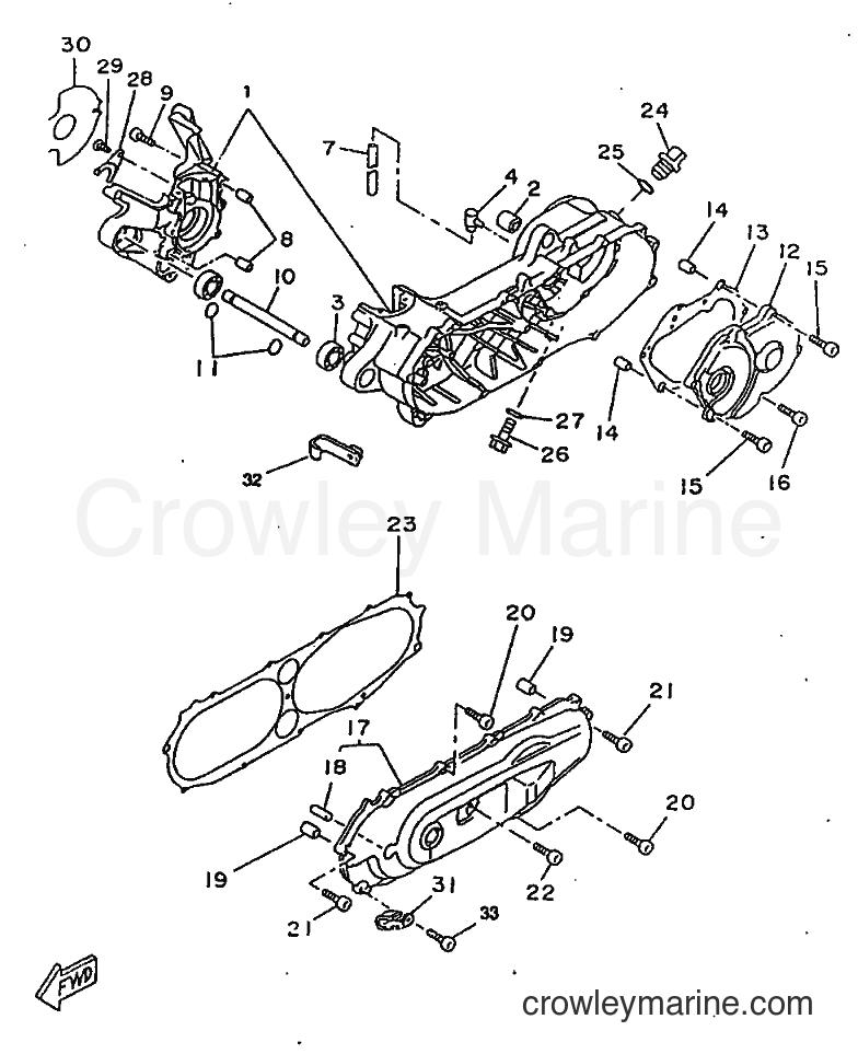 Yamaha Motors CW50RSX (5CD3) [010] - CRANKCASE