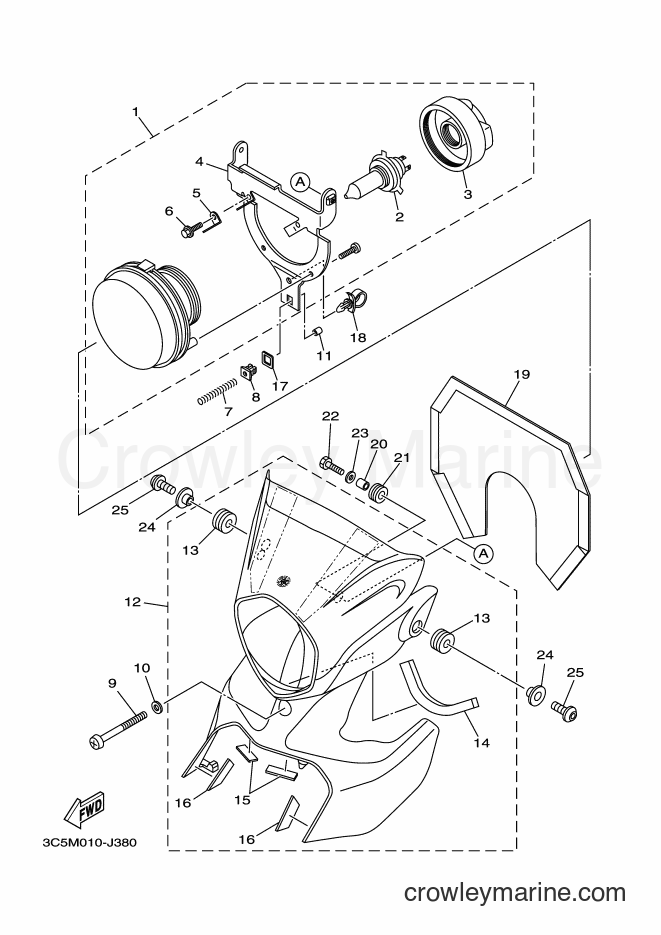 2012 Dirt Bike XT250 - XT250 (3C5Y) [010] - HEADLIGHT