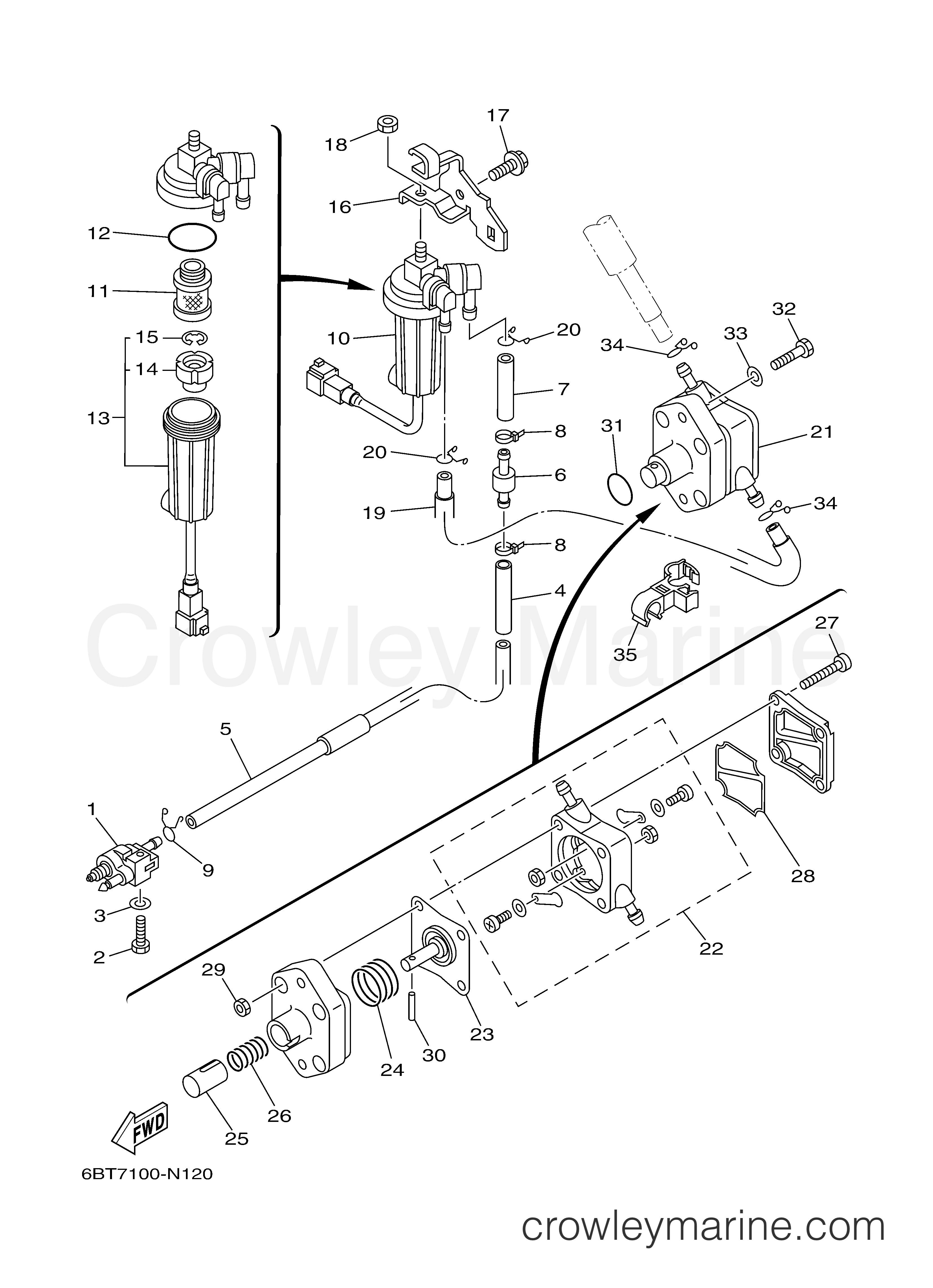 Yamaha Motors F30LEHA - FUEL