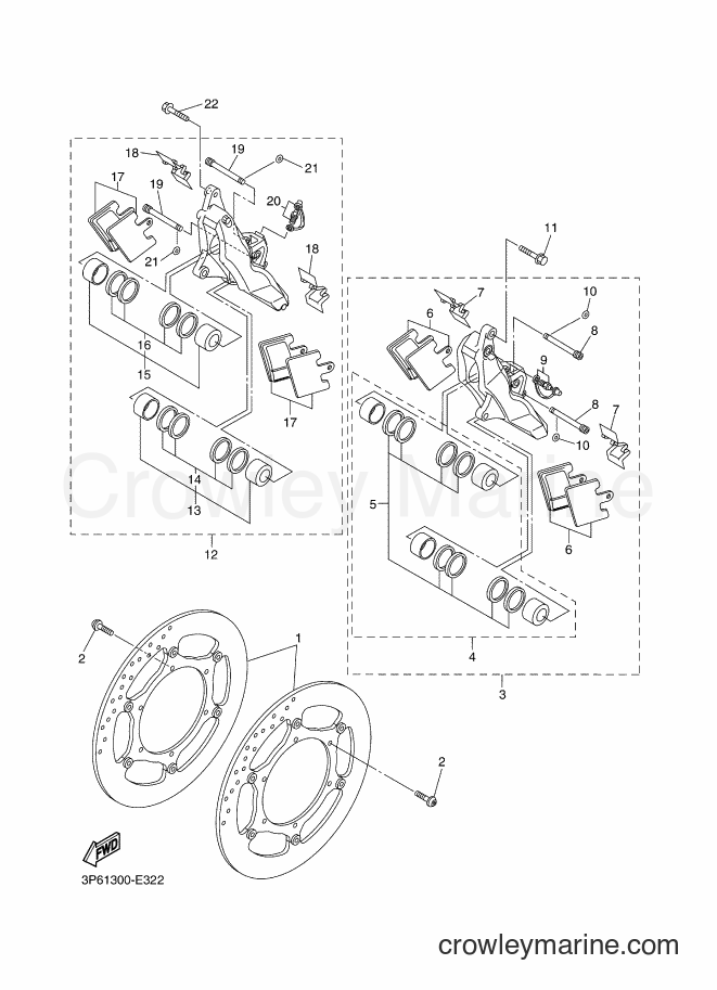 2008 Sport Bike FJR1300A - FJR1300A (3P6H) [010] - FRONT BRAKE CALIPER