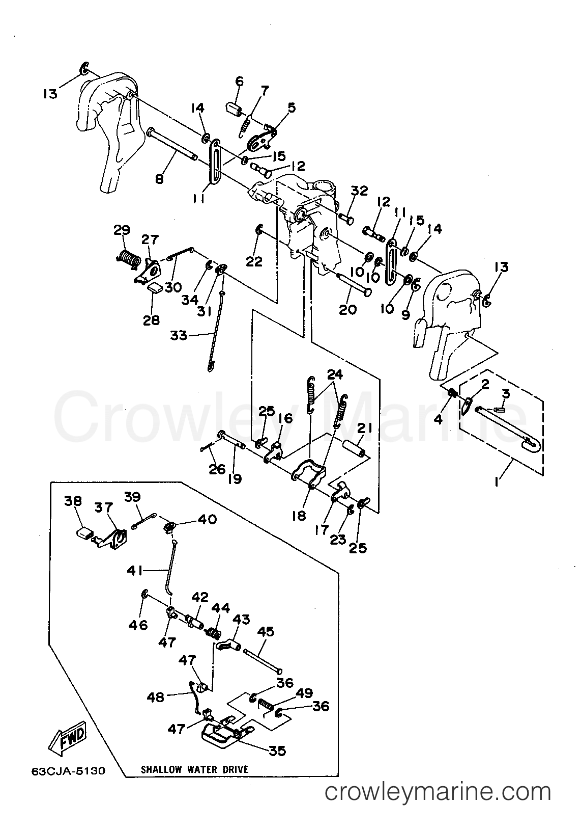 Yamaha Motors 40ESRT - BRACKET 3 (MH ER)