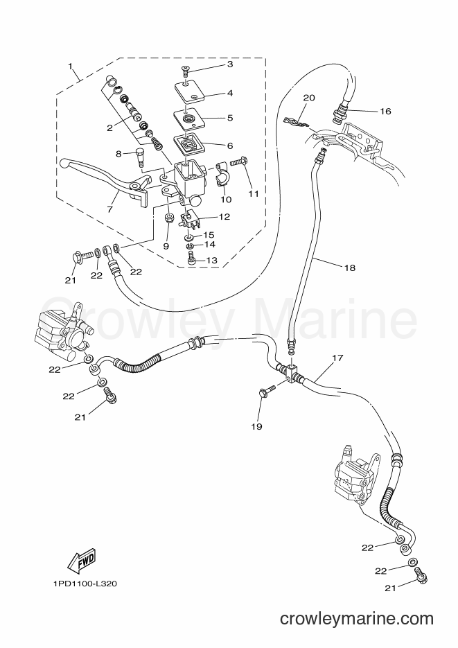 Yamaha Motors YFZ450 (1PD2) [010] - FRONT MASTER CYLINDER
