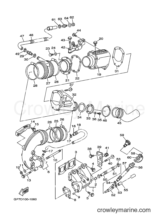 Yamaha Motors JET FOR GP760 (65VB) [020] - EXHAUST 1