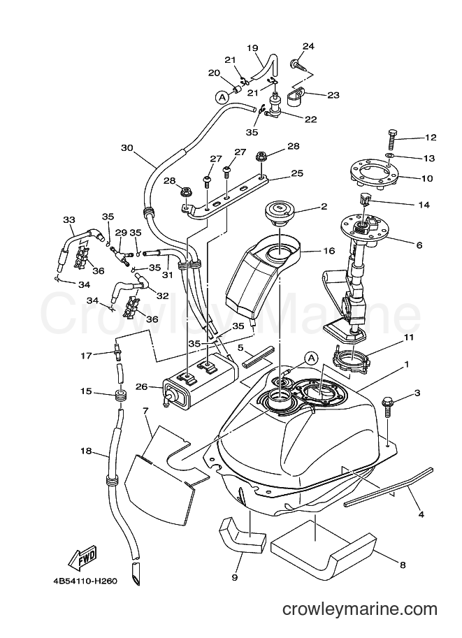 2009 Maxi-Scooter XP500 - XP500 (4B5A) [010] - FUEL TANK
