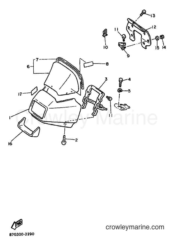 Yamaha Motors PZ480 (87G3) [010] - WINDSHIELD