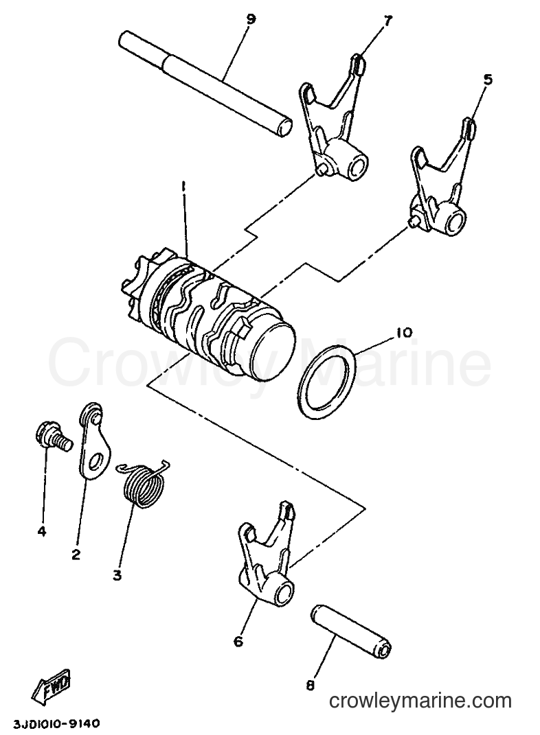 oページ SHIFT CAM & FORK - 1990 Dirt Bike YZ125 (YZ125 (3SR1) [999