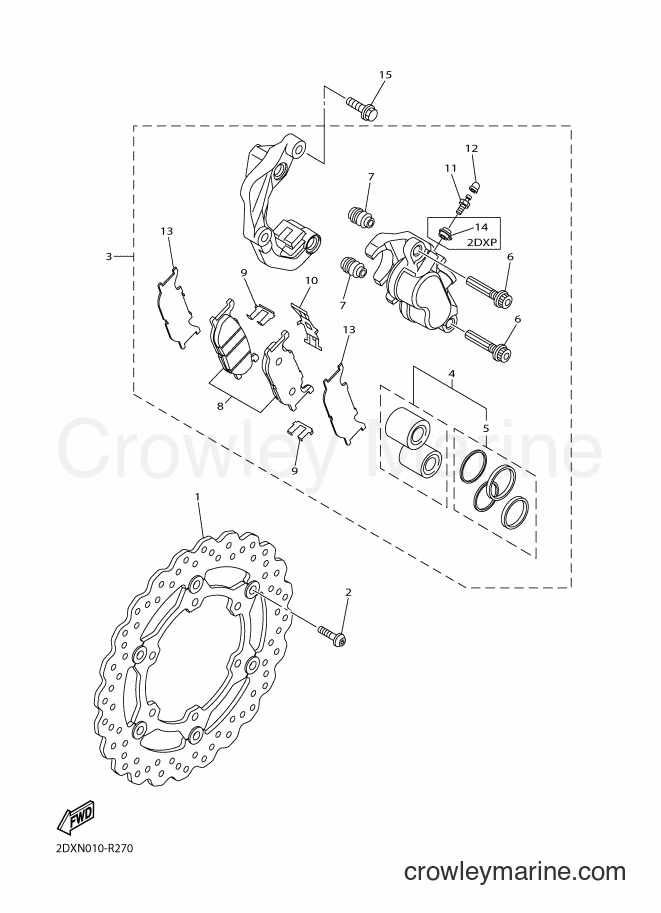 Yamaha Motors XVS950CU (2DXP) [010] - FRONT BRAKE CALIPER