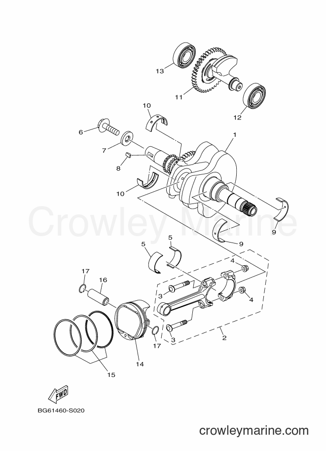 2017 Street Bike CZD250-A - CZD250-A (BG61) [010] - CRANKSHAFT & PISTON