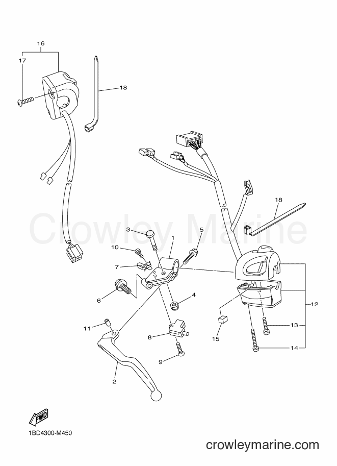 2013 Street Bike FZ8-SA - FZ8-SA (1BD4) [010] - HANDLE SWITCH & LEVER