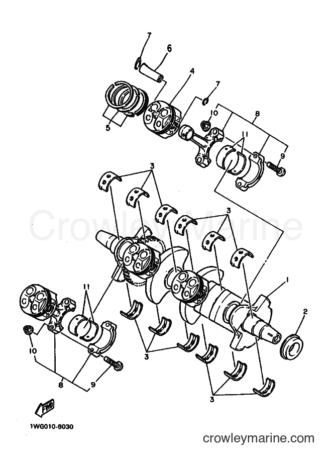1988 Sport Bike FZR400 - FZR400 (3BF2) [010] - CRANKSHAF & PISTON