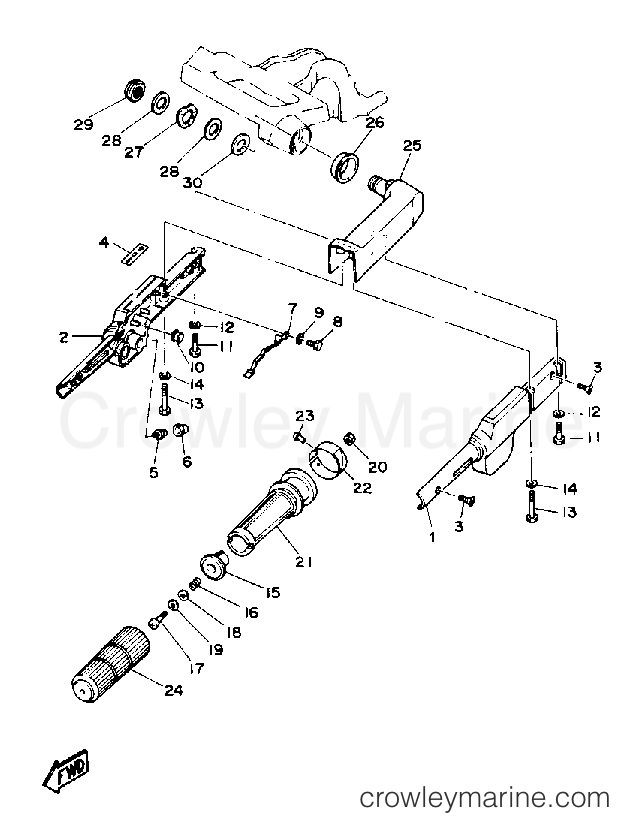 Yamaha Motors T9.9EXHP - STEERING