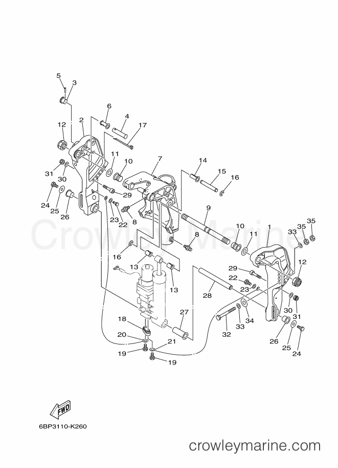 Yamaha Motors F20DETL (6DN7) [020] - BRACKET 1