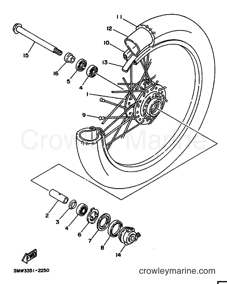Yamaha Motors SR125 (3MW5) [999] - FRONT WHEEL