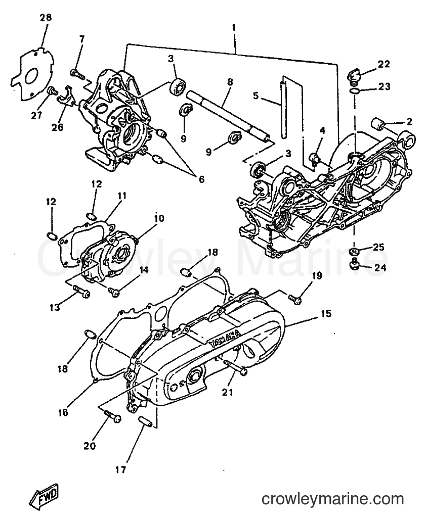Yamaha Motors YN50 (5AD3) [99A] - CRANKCASE