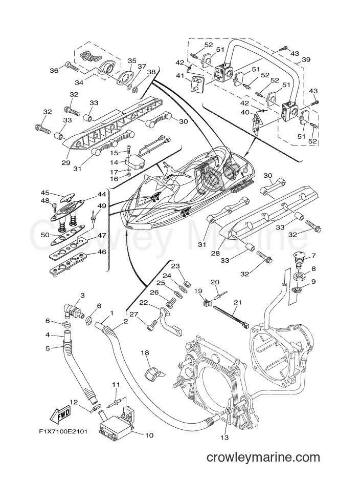 Yamaha Motors FX1100B-E (F1X8) [010] - HULL & DECK