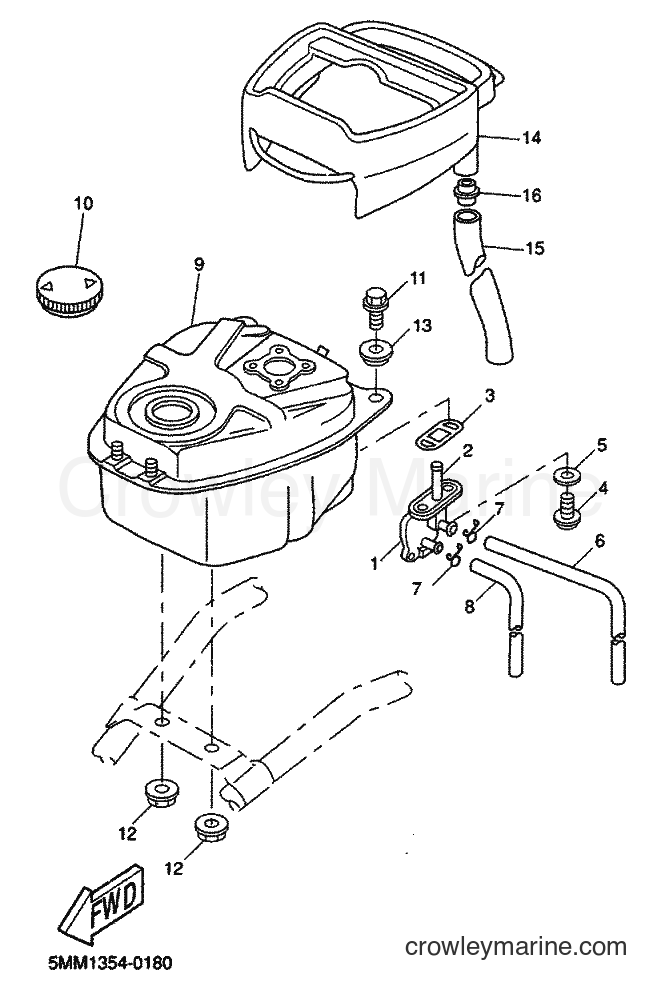 2000 Scooter CW50 - CW50 (5MS1) [010] - FUEL TANK
