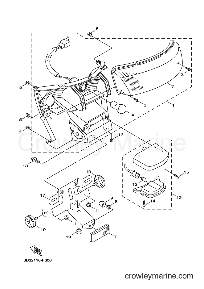 2007 Scooter XF50 - XF50 (3B33) [010] - TAILLIGHT