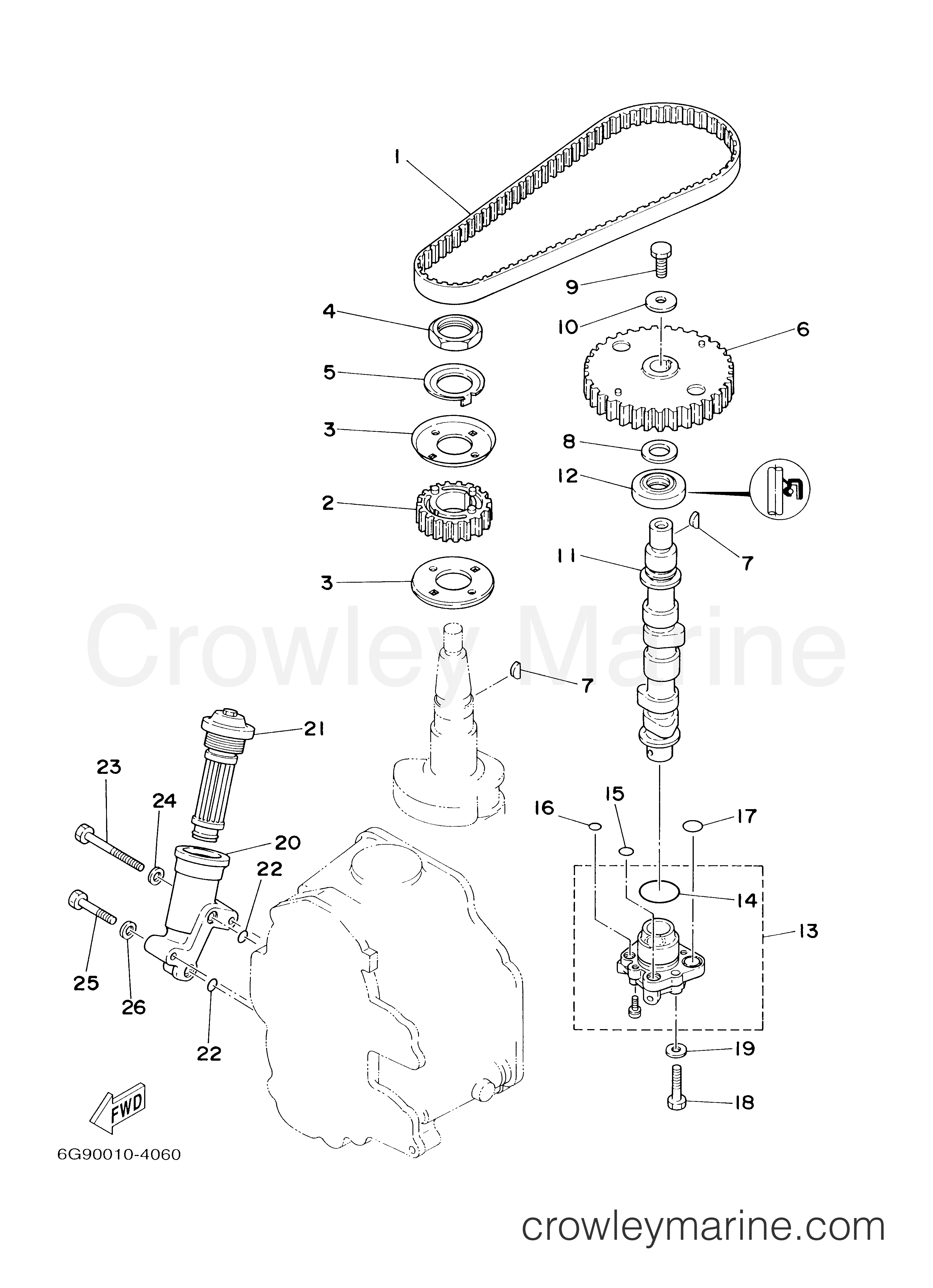 Yamaha Motors F9.9MLHX - OIL PUMP