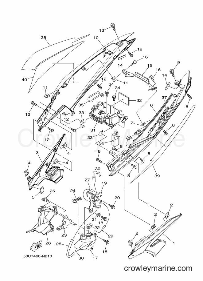 2014 Scooter T135HC - T135HC (50C7) [010] - SIDE COVER