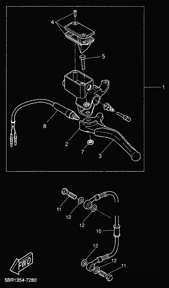 1999 Scooter YQ50L - YQ50L (5HER) [010] - REAR MASTER CYLINDER