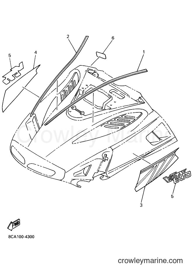 1994 Snowmobile VX600 - VX600 (8CA1) [010] - EMBLEM (SHROUD)