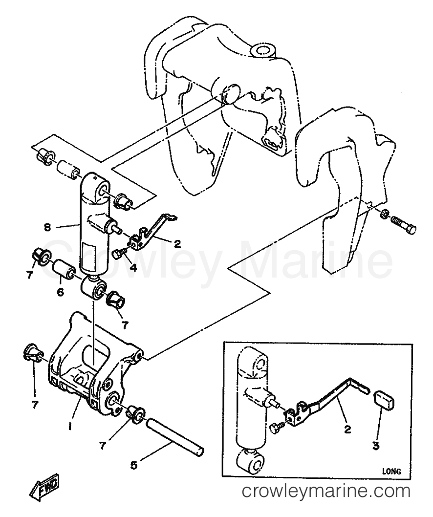 Yamaha Motors 55B (697) [999] - BRACKET 2