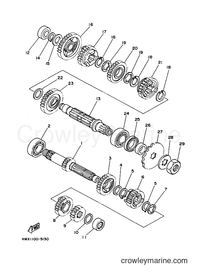 k795 1/12 2001 RSW250 #31 Trans kit TRANSMISSION - 1995 Dirt Bike YZ250 (YZ250 (4MX1) [999