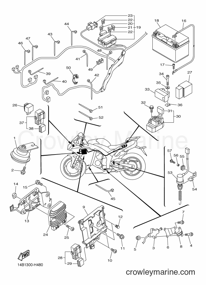 2009 Sport Bike YZF-R1 - YZF-R1 (14B2) [010] - ELECTRICAL 2