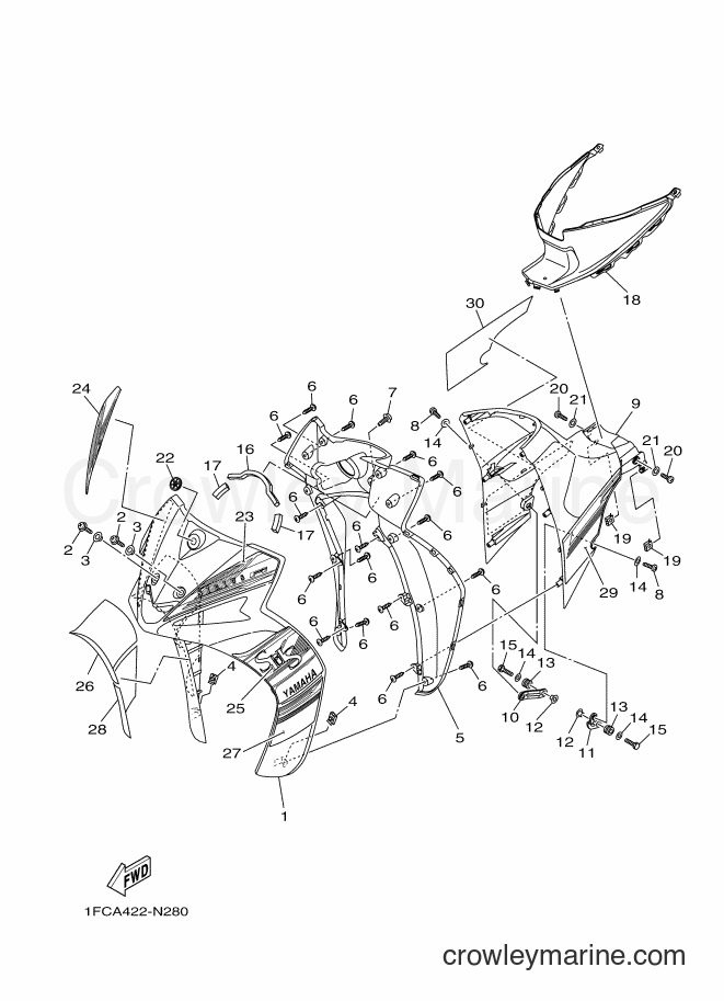 Yamaha Motors T115FLE (1FCA) [010] - LEG SHIELD
