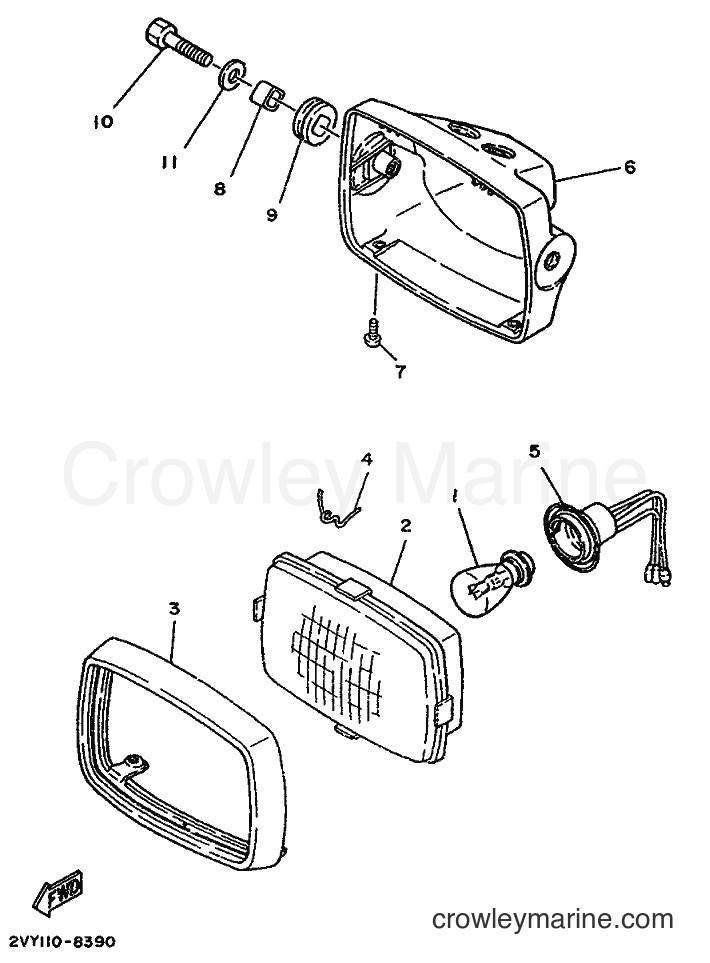 1989 ATV YFM200DX - YFM200DX (3GC2) [020] - HEADLIGHT