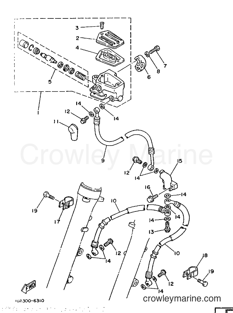 Yamaha Motors RD350LC (1UA) [99A] - FRONT MASTER CYLINDER