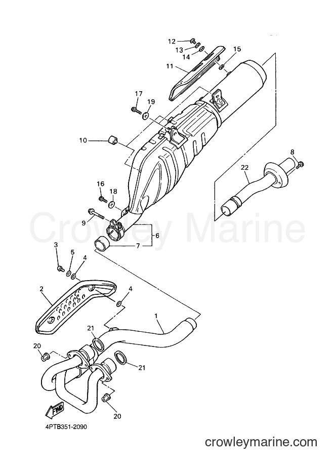 2002 Dirt Bike XT600E - XT600E (4PTB) [030] - EXHAUST