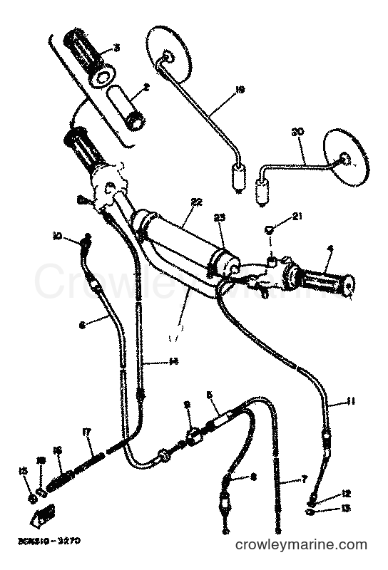 1983 Scooter DT80MX - DT80MX (36N) [999] - STEERING-CABLES