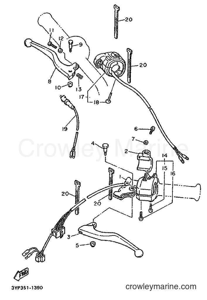 1991 Dirt Bike XT600 - XT600 (4AE1) [999] - HANDLE SWITCH & LEVER