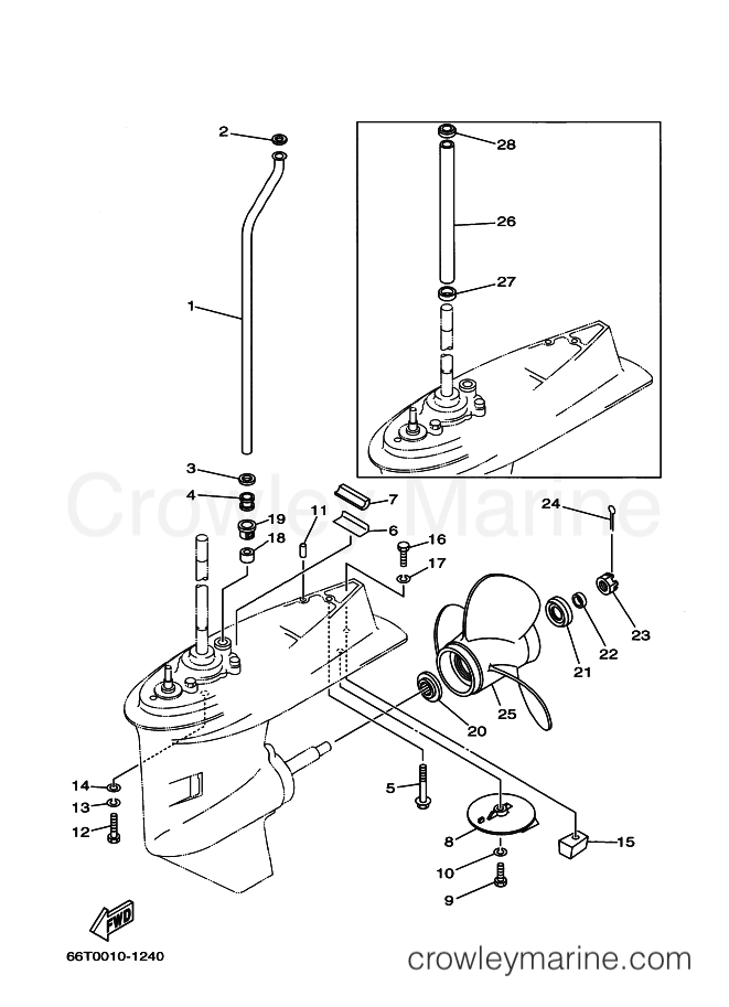 Yamaha Motors (E)40X (66T0) [180] - LOWER CASING & DRIVE 2