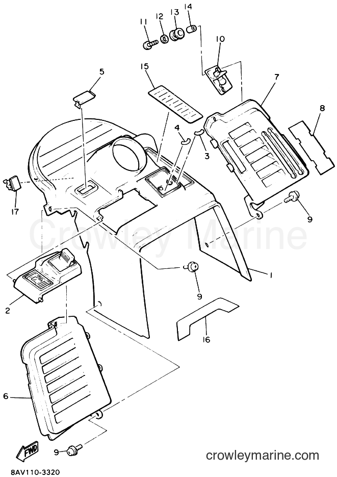 1993 Snowmobile EX570ST - EX570ST (8BA1) [010] - INSTRUMENT PANEL