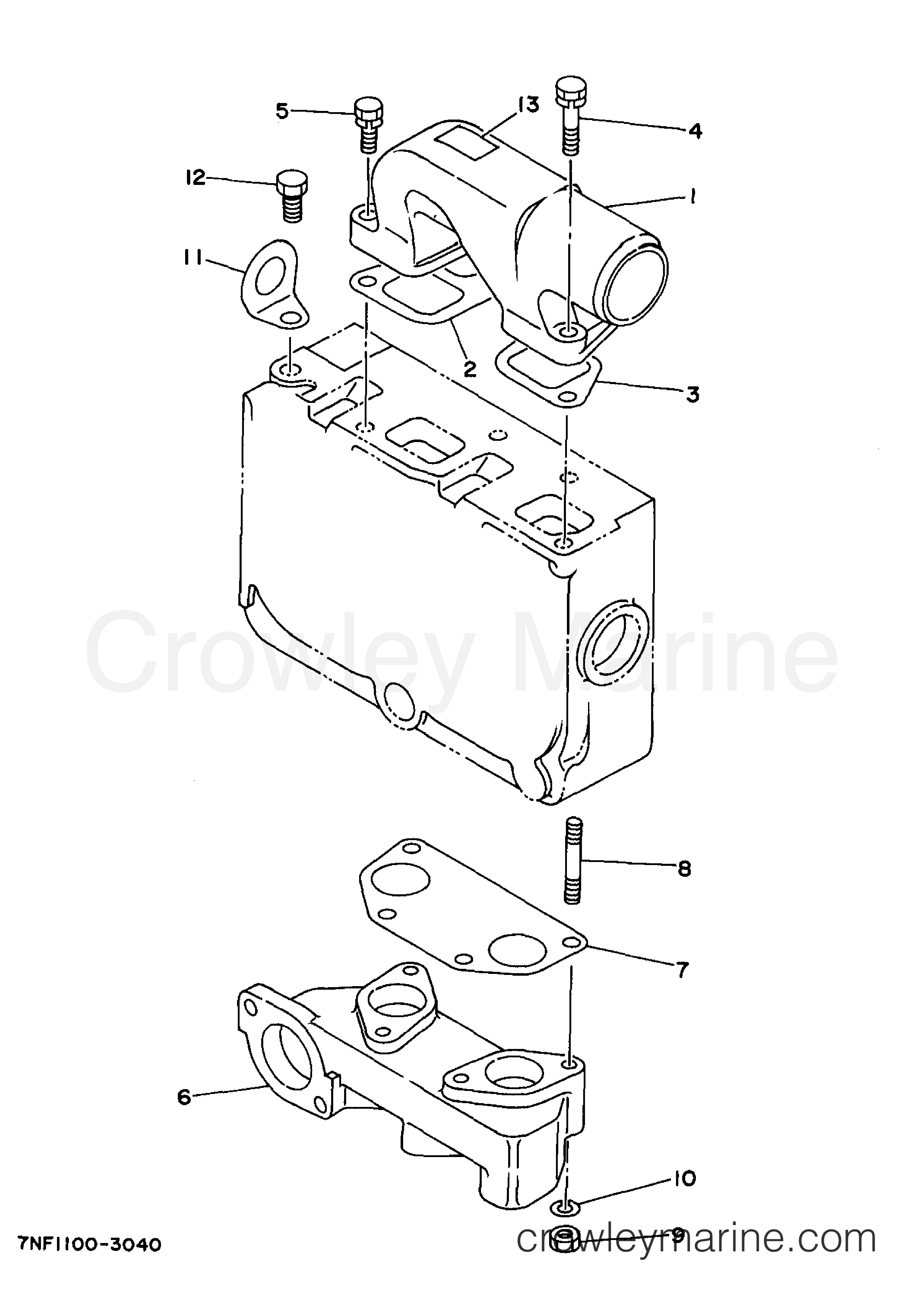 MANIFOLD 1998 Generator 6500 EDL6500S Crowley Marine