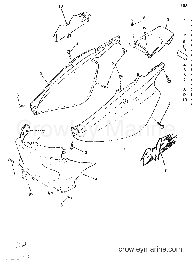 1995 Scooter CW50RS - CW50RS (4TD3) [999] - SIDE COVER