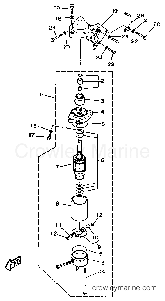 Yamaha Motors C25ELHP - STARTING MOTOR