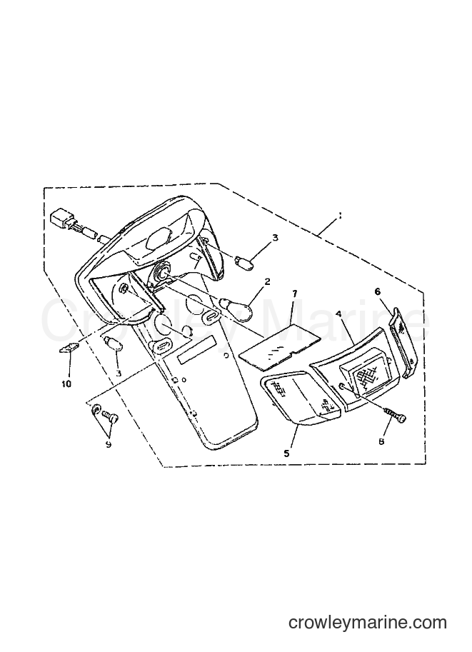 1999 Scooter CY50R - CY50R (3WG8) [010] - GRUPO DE LUCES TRASERAS