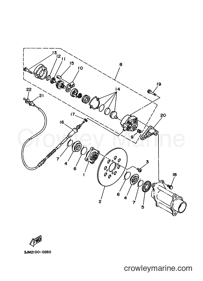 1990 ATV YFS200 - YFS200 (3JM3) [010] - REAR BRAKE CALIPER