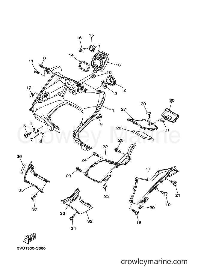 Yamaha Motors XP500 (5VU1) [010] - LEG SHIELD